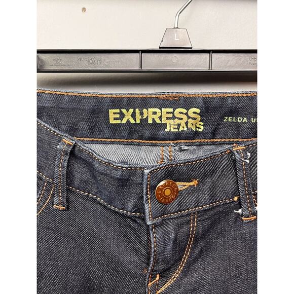 Express Zelda Ultra Skinny Jeans Womens 2 Low‎ Rise Dark Wash Blue Stretch Denim - Picture 8 of 10